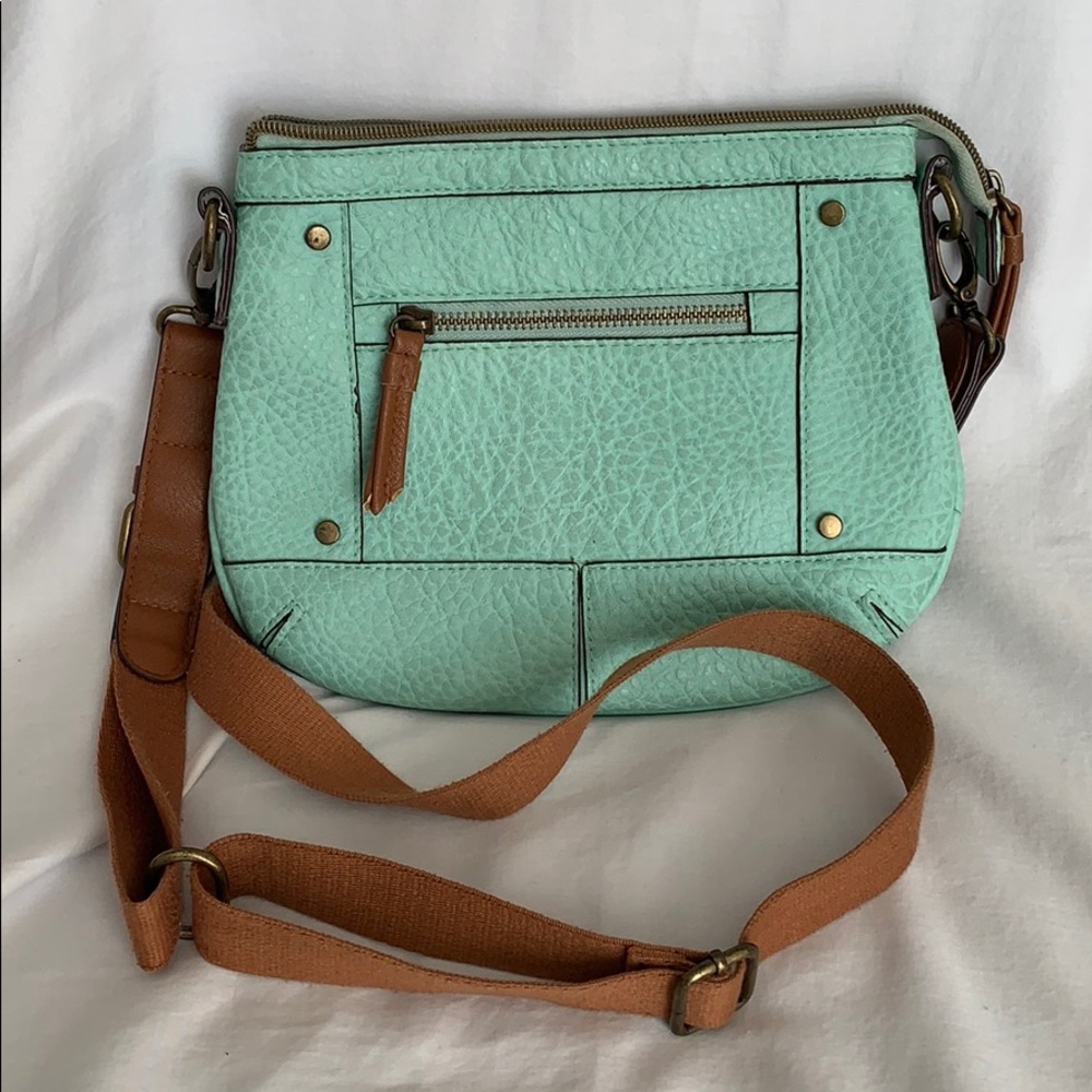 Turquoise Worn-Look Crossbody